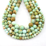Mongolia Turquoise Round Beads Strand for DIY Jewelry Making