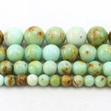 Mongolia Turquoise Round Beads Strand for DIY Jewelry Making