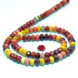 Mookaite Faceted Rondelle Loose Beads Gemstone Bracelet Necklace DIY