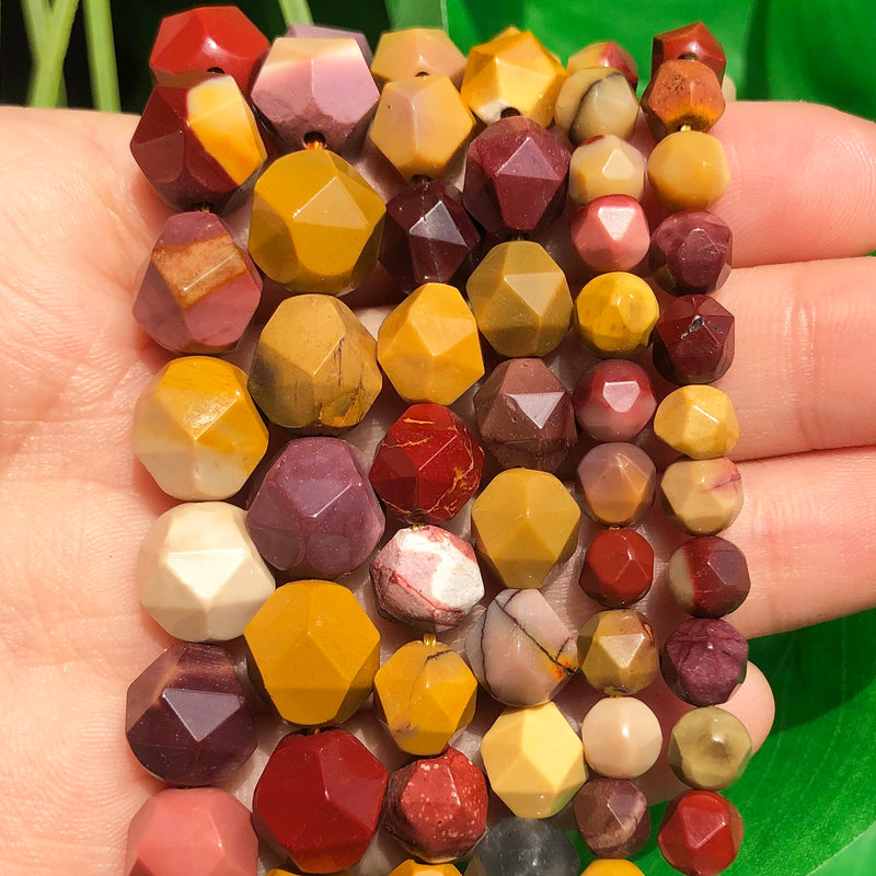 Mookaite Stone Faceted Spacer Beads 15'' 6 8 10mm
