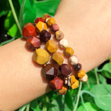 Mookaite Stone Faceted Spacer Beads 15'' 6 8 10mm