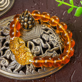Moonstone Bead Tibetan Buddha Citrine Pixiu Bracelet Men Couples