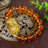 Moonstone Bead Tibetan Buddha Citrine Pixiu Bracelet Men Couples
