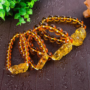 Moonstone Bead Tibetan Buddha Citrine Pixiu Bracelet Men Couples