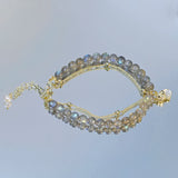 Moonstone Elephant Charm Bracelet for Health Protection