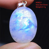 925 Silver Moonstone Pendant Oval Necklace AAAAAA