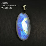 925 Silver Moonstone Pendant Oval Necklace AAAAAA