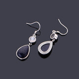 Moonstone Sandstone Earrings 925 Sterling Silver Drop Earring