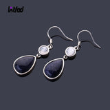 Moonstone Sandstone Earrings 925 Sterling Silver Drop Earring