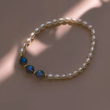 Moonstone Bracelet Fresh Water Pearl Labradorite Stone Beads