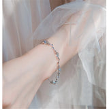 Moonstone Charm Bracelet 925 Silver Beaded Jewelry Gift