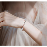 Moonstone Charm Bracelet 925 Silver Beaded Jewelry Gift