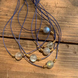 Natural Moonstone Choker Necklace Labradorite Gemstone High Jewelry