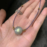 Natural Moonstone Choker Necklace Labradorite Gemstone Women High Jewelry