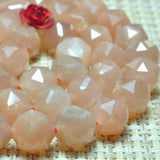 Moonstone Diamond Faceted Round Gemstone Beads DIY Jewelry Making