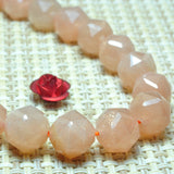 Moonstone Diamond Faceted Round Gemstone Beads DIY Jewelry Making