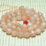 Moonstone Diamond Faceted Round Gemstone Beads DIY Jewelry Making
