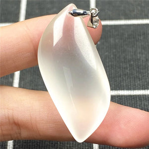 Moonstone Necklace Pendant Healing Crystal Silver Beads Jewelry AAAAA