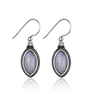 Moonstone Pendant Earrings 925 Silver Texture Wedding Party Jewelry