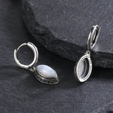 Moonstone Pendant Earrings 925 Silver Texture Wedding Party Jewelry