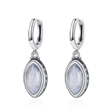 Moonstone Pendant Earrings 925 Silver Texture Wedding Party Jewelry