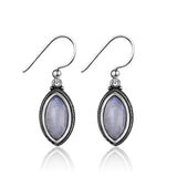 Moonstone Pendant Earrings 925 Silver Texture Wedding Party Jewelry