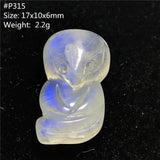 Moonstone Pendant Love Healing Gift Fox Carved Beads Stone Jewelry