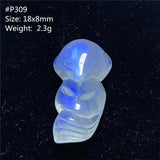 Moonstone Pendant Love Healing Gift Fox Carved Beads Stone Jewelry
