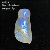 Moonstone Pendant Love Healing Gift Fox Carved Beads Stone Jewelry