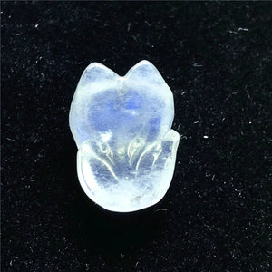 Moonstone Pendant Fox Crafted Silver Crystal Beads Gemstone AAAAA