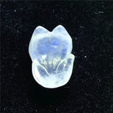 Moonstone Pendant Fox Crafted Silver Crystal Beads Gemstone AAAAA
