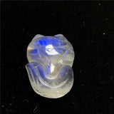 Moonstone Pendant Fox Crafted Silver Crystal Beads Gemstone AAAAA