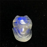 Moonstone Pendant Fox Crafted Silver Crystal Beads Gemstone AAAAA