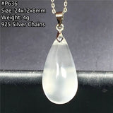 Moonstone Pendant Necklace Jewelry For Women Lady Man Gift Silver Chains AAAAA