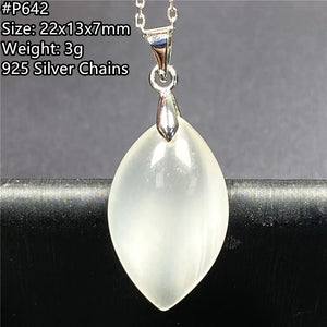 Moonstone Pendant Necklace Healing Love Gift Silver Crystal AAAAA