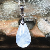 Moonstone Pendant Necklace Healing Gift Crystal Silver Chains AAAAA
