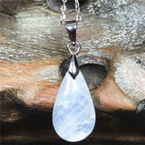 Moonstone Pendant Necklace Healing Gift Crystal Silver Chains AAAAA