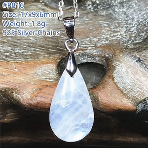 Moonstone Pendant Necklace Healing Gift Crystal Silver Chains AAAAA