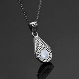 Moonstone Pendant Necklace 925 Sterling Silver Vintage Style
