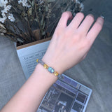 Moonstone Pixiu Bracelet with Citrine Crystal Beads