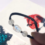 Moonstone Pixiu Rope Bracelet for Women