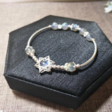 Moonstone 925 Silver Star Bracelet Women