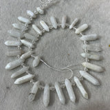 Moonstone Stone Beads 15'' Sticks Point Shape DIY Loose Beads
