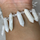 Moonstone Stone Beads 15'' Sticks Point Shape DIY Loose Beads