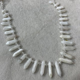 Moonstone Stone Beads 15'' Sticks Point Shape DIY Loose Beads
