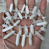 Moonstone Stone Beads 15'' Sticks Point Shape DIY Loose Beads