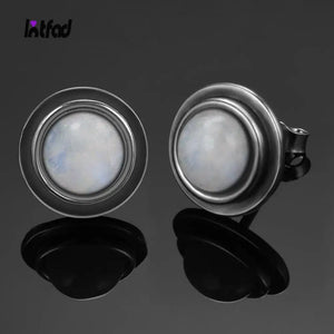 Moonstone Stud Earrings 925 Sterling Silver Wedding Anniversary Gift
