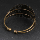 Moonstone Tiger Eye Copper Wrap Bracelet Vintage Cuff Bangles