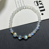 Moonstone & Labradorite Beaded Gemstone Bracelet