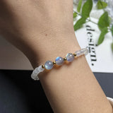 Moonstone & Labradorite Beaded Gemstone Bracelet